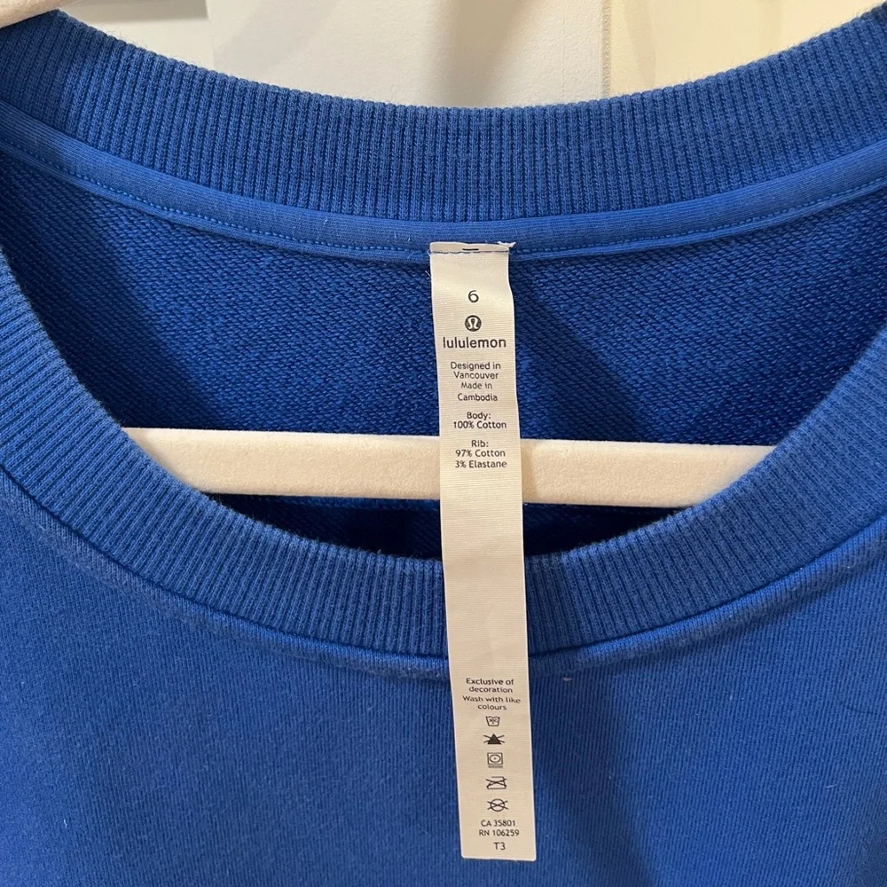 Lululemon “Perfectly Oversized Crew” Wild Bluebell Size 6 - Picture 4 of 13